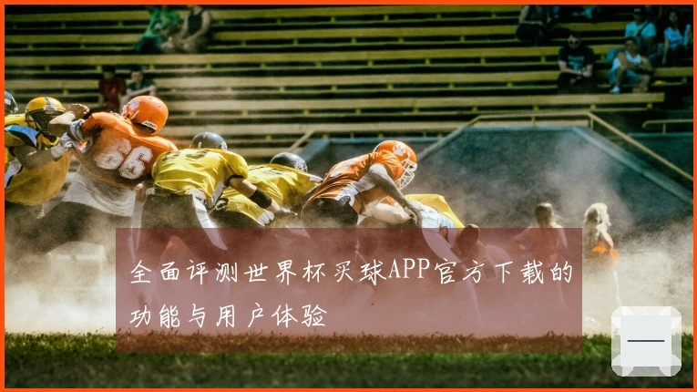 全面评测世界杯买球APP官方下载的功能与用户体验